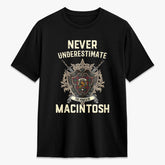 MacIntosh Hunting Modern Tartan Crest 2D T-shirt - Never Underestimate Style